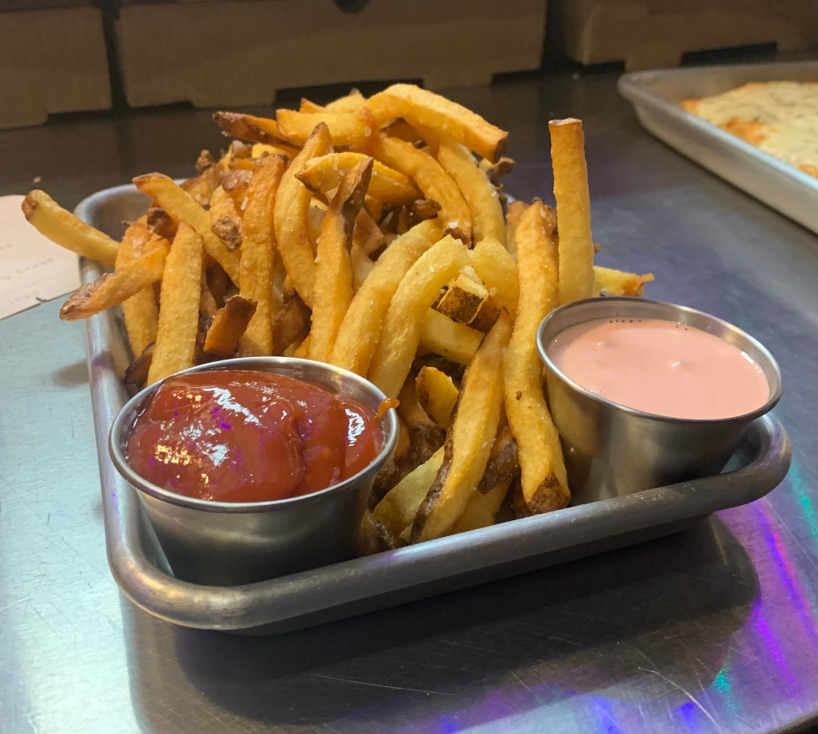 Brew fries from Rising Silo Brewery